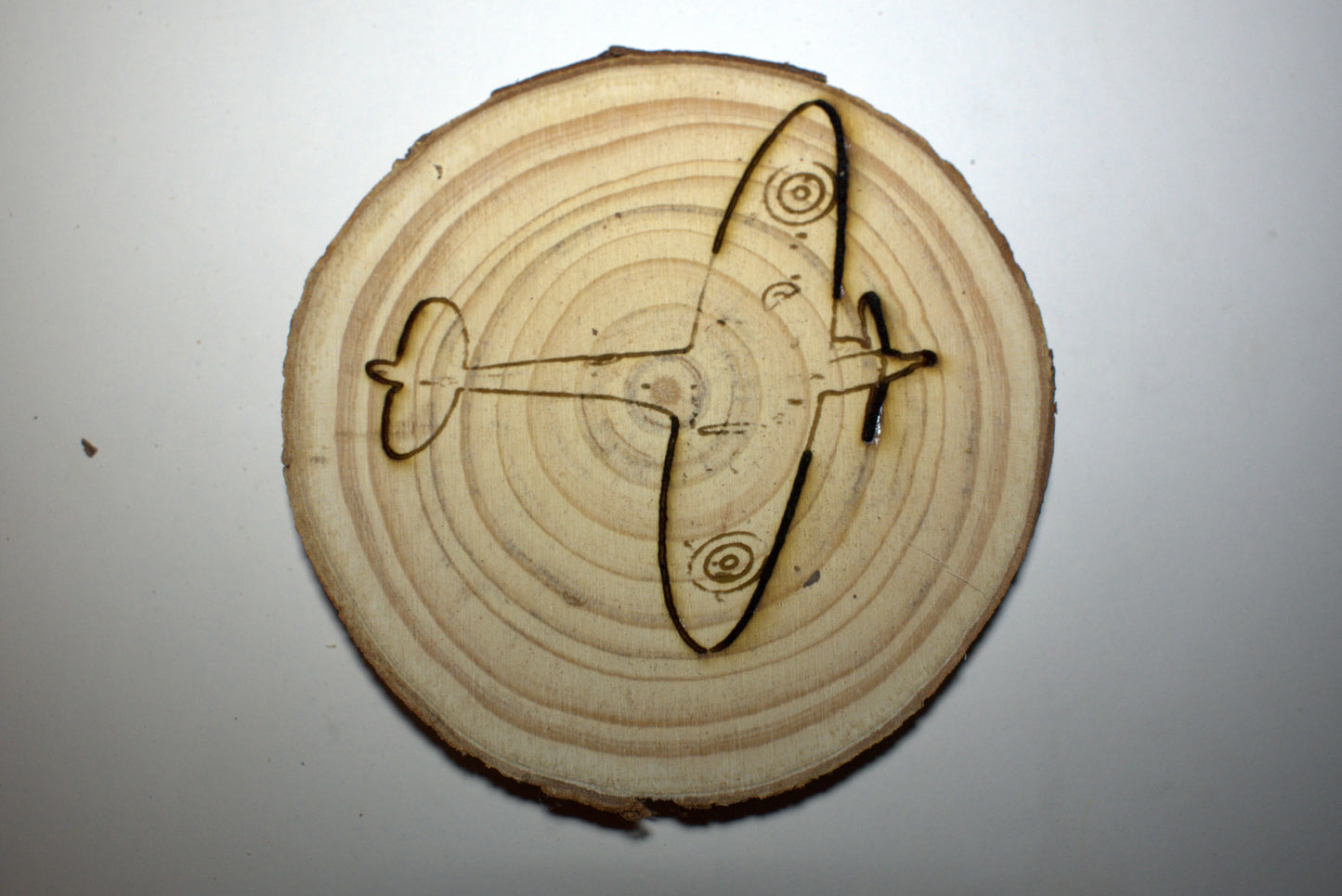Rustic Wood Slice Aviation Coaster