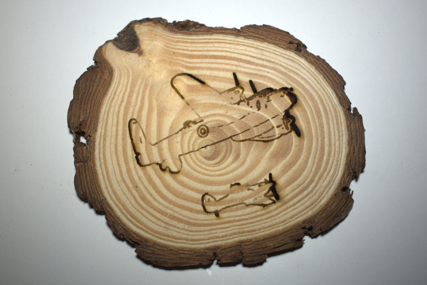 Rustic Wood Slice Aviation Coaster