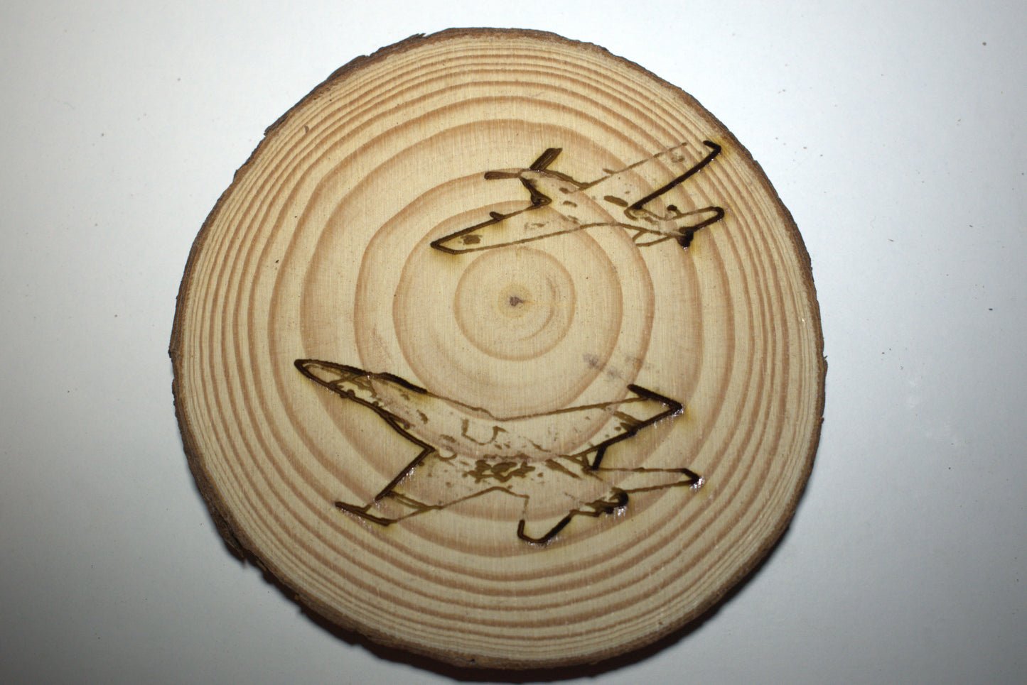Rustic Wood Slice Aviation Coaster