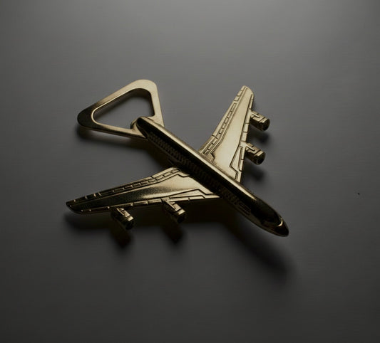 Gold Airplane Bottle Opener – Luxury Zinc Alloy Aviation Gift